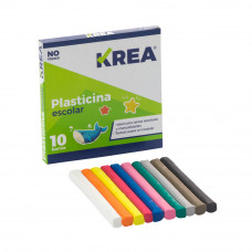 Plasticina Krea 180 Gr. Caja X 10 Barras De Colores