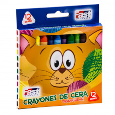 Crayon De Cera Fast T112 Triangular 12 Col. Regular