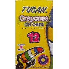 Crayón Cera Tucán Estándar 12 Colores