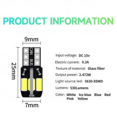 Luces LED T10 para carro brillantes de 360°