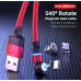 Cable magnético USB a ( USB tipo C + USB tipo micro + Lightning)