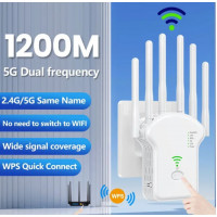 Repetidor WiFi 5 GHz/2.4 GHz de 6 antenas